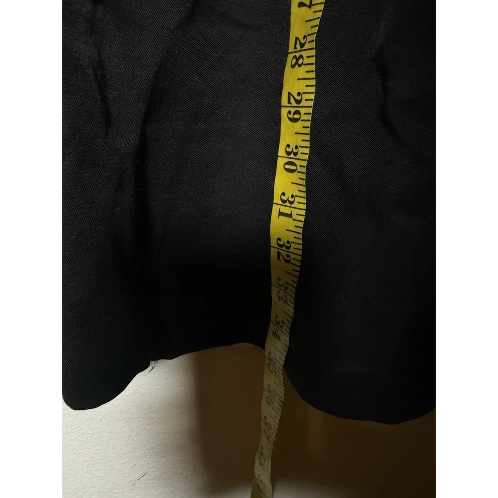 Sandro Paris Kunga Women's Black Snap Front Viscose Linen Dress Size 40/LG - Picture 9 of 13
